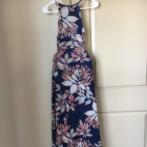 Open Back Flower Dress